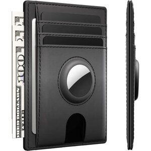 Slim Minimalist Airtag Card Wallet for Men, Front Pocket Premium Crazy